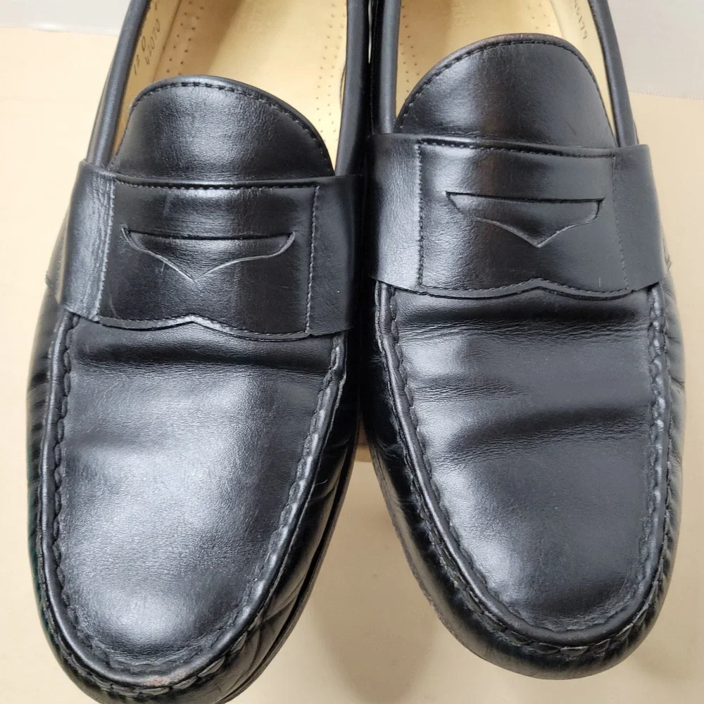Allen Edmonds Cameron Black Leather Penny Loafers Mens 12 D 42070 Made in USA